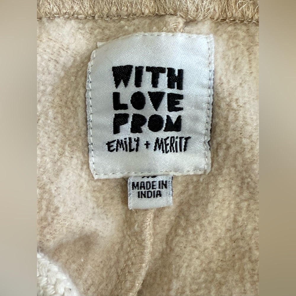 WITH LOVE FROM Women's Cream Jogger Pants with Red Heart Accent - Picture 5 of 5